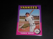 1975 Topps #20 THURMAN MUNSON card! YANKEES!