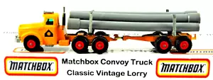 Matchbox KING SIZE K-10 SCAMMELL PIPE TRANSPORT TRUCK & TRAILER w/ 18 WHEELS VGC - Picture 1 of 20