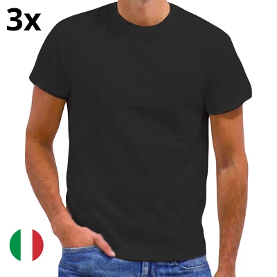 Maglia intima uomo cotone intimo Set 3 maglietta collo alto manica corta da in - Immagine 1 di 4