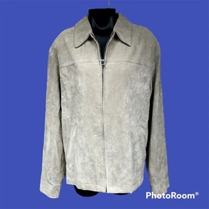Jacke Mantel Alfani M beige Wildlederimitat Reißverschluss vorne gefüttert - Bild 1 von 7