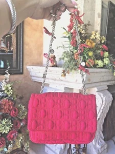 Carolina Herrera Nylon Quilted Logo Handbag - Picture 1 of 11