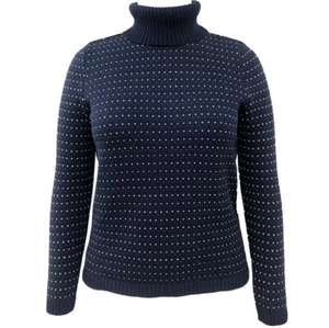 Karen Scott Womens XXL Navy Blue Long Sleeve Turtleneck Sweater NWT CU77 - Picture 1 of 3