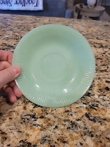 Vintage Fire King Jadeite Jane Ray Saucer Ribbed Tea Plate-5 3/4" - Picture 1 of 4