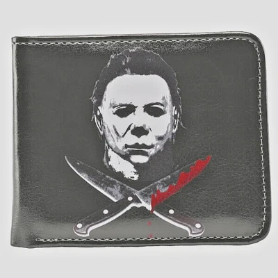 Billetera Michael Myers Cabeza Para Hombre Negra Halloween Juegos con disfraces Disfraz Fiesta Foto 1 de 4
