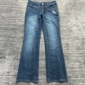 Harley Davison Jeans Größe 4 Damen Straight Studded Motorcycles HD Blue Denim - Bild 1 von 11