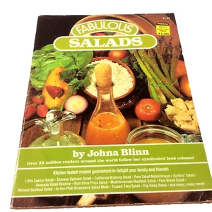 Fabulous Salad Recipes by Johna Blinn Paperback Cookbook 1983 Vintage - Bild 1 von 3