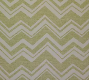 RICHLOOM ZACCARO LIME ZIG ZAG OUTDOOR CUSHION FURNITURE FABRIC BY THE YARD 54" W - Picture 1 of 5