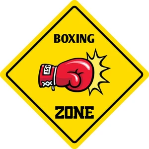 *Alluminio* Boxe Zone Divertente Insegna Novità Metallo 12"x12" - Foto 1 di 3