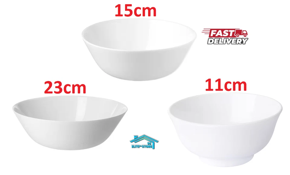 OFTAST Serving Bowls - White Dinner Soup Bowls Kitchen Crockery Set Mixing Bowl - Image 1 of 1