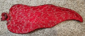Red Chili Pepper Platter 17" x 6" ~  Excellent condition Made in Italy - Picture 1 of 3