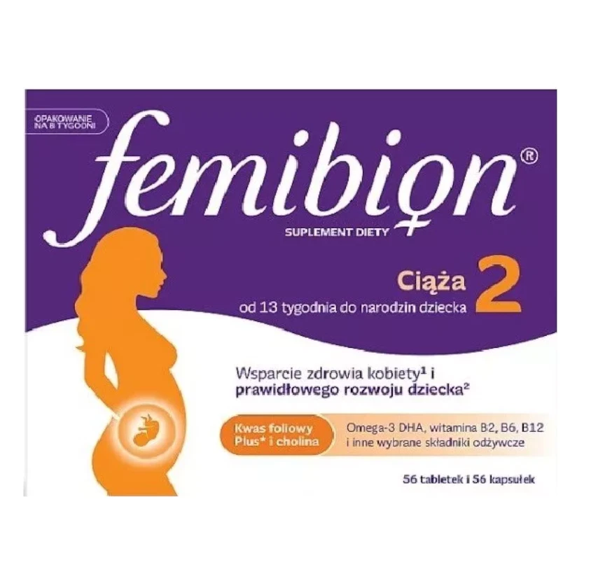 (1kg/303,26€) FEMIBION NATAL 2 - 56 Tabletten+56 Kapseln für 8 Wochen 03.2026