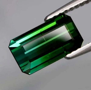 Turmaline Blau-Grün Baguette 10x5,5mm! 1,7Ct - Bild 1 von 1