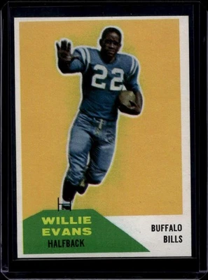 1960 Fleer Football Set Break #65 Willie Evans, Ex/Nm - Image 1 of 2