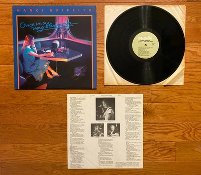 Nanci Griffith - Once in a Very Blue Moon LP Philo PH-1096 1985 1st Pressing VG+ - Image 1 of 4