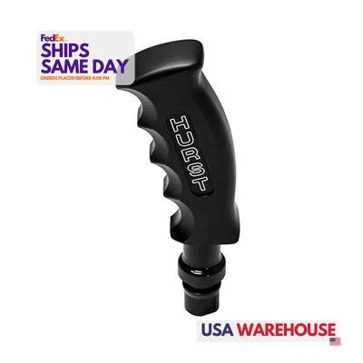 Hurst 1531001, una perilla de cambio de empuñadura de pistola de aluminio negra Dodge Challenger se adapta a 1 Foto 1 de 4