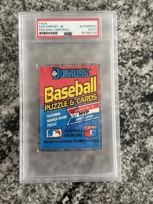 KEN GRIFFEY JR signed auto 1989 DONRUSS wax pack  PSA/DNA encapsulated ~mint - Image 1 of 3