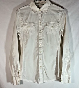 Converse One Star Shirt Women's Size M Medium White Long Sleeve NICE Free Ship! - Picture 1 of 7