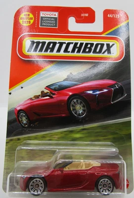 Matchbox 1-125 series # 44 2021 Lexus LC 500 rojo oscuro fundido a presión 1/64 Foto 1 de 4