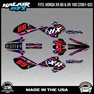 Graphics Kit for HONDA XR80 XR100 (2001-2003)  Prime Series - Red Blue - Picture 1 of 4