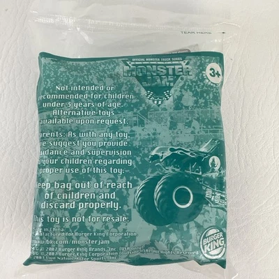 Camión de juguete Hot Wheels Monster Jam Burger King Kids Club excavadora de tumbas 2007 nuevo Foto 1 de 4