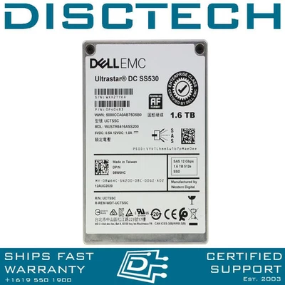 Dell 5ND33 Western Digital WUSTR1519ASS200 1.92TB SAS RI Solid State Drive SSD - Image 1 of 3