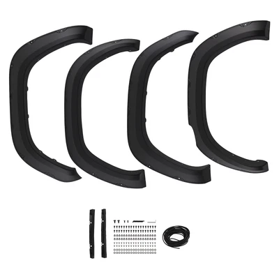 Kit de 4 piezas de llamaradas de guardabarros para Toyota Tacoma 2016-2022 J-02RSA2009ABK negro Foto 1 de 4