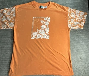 Top pequeño vintage Bold Spirit floral naranja y blanco para mujer Y2K años 90 - Imagen 1 de 6