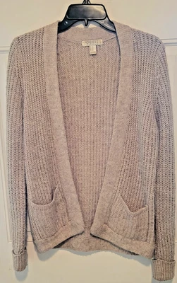 Suéter Cárdigan Forever 21 Essentials Tostado con Bolsillos Talla XS Foto 1 de 4