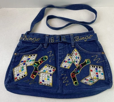 Bolso Bandolera Bolso de Hombro BINGO Wrangler Casero Azul Jeans Denim Reciclado Foto 1 de 4