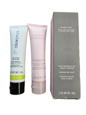 玫琳凯 批量:炭黑面膜,更新凝胶面膜 & 年龄最小化晚霜 — 第 1/4 张图片