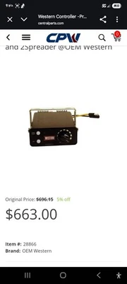 Esparcidor de sal Western Fischer Foto 1 de 3