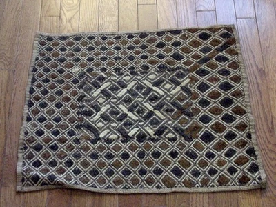 Tela Cuban arte africano vintage hecha a mano, tela Zaire Congo (RDC). Tapiz #329 Foto 1 de 2