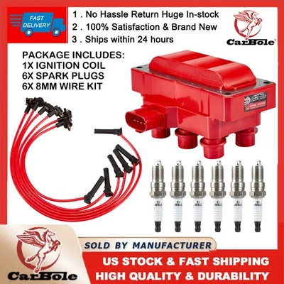 FD480 para Ford Explorer 4,0 L V6 2006-2010 bobina de encendido y juego de cables y bujía Foto 1 de 4