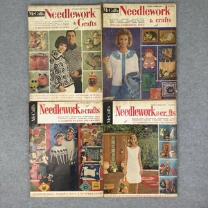 Vtg MCCALLS NEEDLEWORK & CRAFTS MAGAZINES 1965-1967 Lot Of 4 10"W x 13"L - Picture 1 of 24