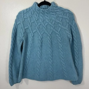 Suéter Pullover Boden Mezcla Lana Azul Tejido con Cable Talla 18 Pescador Dinero Antiguo - Imagen 1 de 6