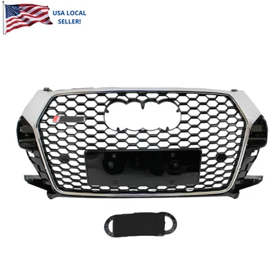 for 2016- 18 Q3 SQ3 front bumper upper main grille silver insert upgrade to RSQ5 - Image 1 of 4
