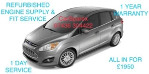 Ford C-Max 1.0 Ecoboost Engine Supply and Fit With 1 Year Warranty 2012-2018 - Picture 1 of 2