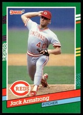 1991 Donruss Baseball Card Jack Armstrong Cincinnati Reds #571