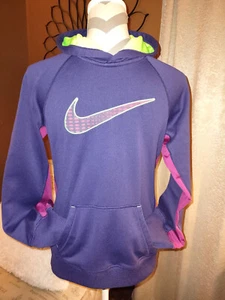 NIKE THERMA FIT PULLOVER HOODIE SIZE M. BLUE,GREEN AND PINK - Picture 1 of 7