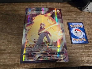 Pikachu Pokemon Card VMAX V TCG CCG Holo RARE Scr Spr Giant Card Oversized O30 - Picture 1 of 3