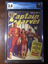Captain Marvel Adventures #18 (1942)- 1st Mary Marvel and Marvel Family!-CGC 2.0