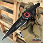 7.5" Ball Bearing System Folding Knife Double Edge Blade Tactical Knife