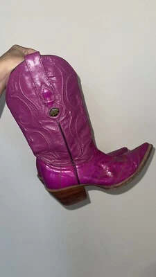Botas para mujer Los Altos talla 6 M violeta genuinas anguila bota occidental Foto 1 de 4