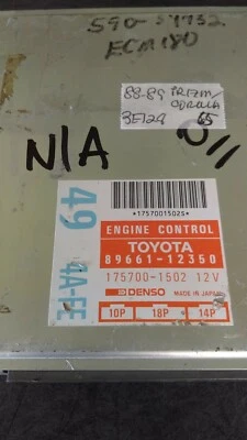 Computadora ecu ecm 89661-12350 Toyota Corolla o Prizm 1989-1990 Foto 1 de 2