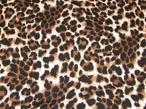 Sexy Leopard Print Knit Fabric 2 3/4 yd 62 wide Crepe texture 4 way stretch - Picture 1 of 3