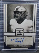 2022 Leaf Ultimate Draft Troy Franklin Navy Blue Auto Autograph #47/50