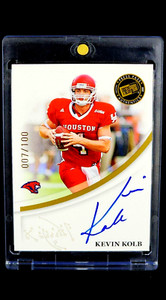 2007 Press Pass Signings Gold Autograph Kevin Kolb /100 Rookie Auto RC Cougars