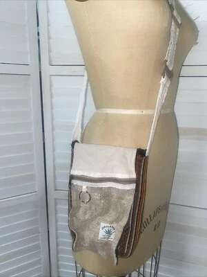 Bolso Bandolera de Hombro de Cáñamo del Himalaya Hecho a Mano Pasaporte Viaje Mensajero Cartera Foto 1 de 4