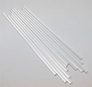 12 Pieces 1/4" x 12" Clear Acrylic Plexiglass Extruded Rod FREE SHIPPING - Picture 1 of 1