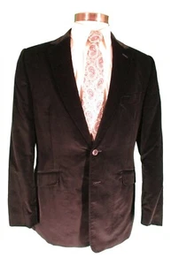 Duchamp London Mens Black Velvet 2 Btn Tailored Fit Blazer 42R - Picture 1 of 5
